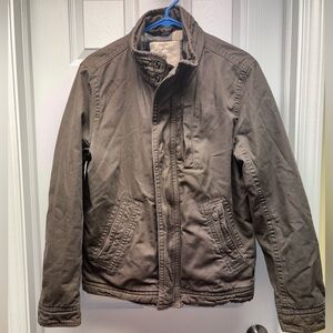 American Eagle Outfitters Men’s Brown Utility Jacket Plaid Lined | Size S/P